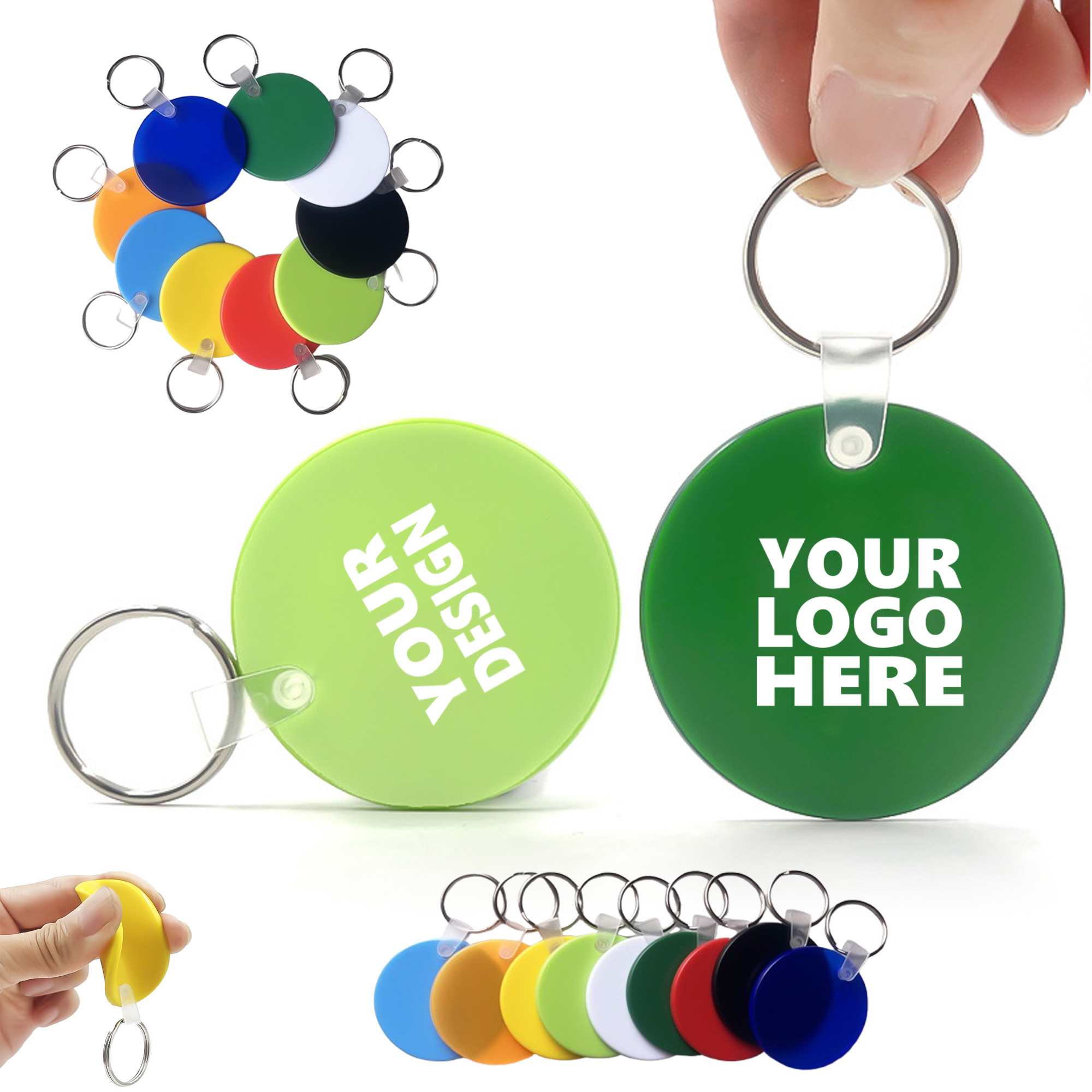 Round Soft PVC Keychain Key Tag 2