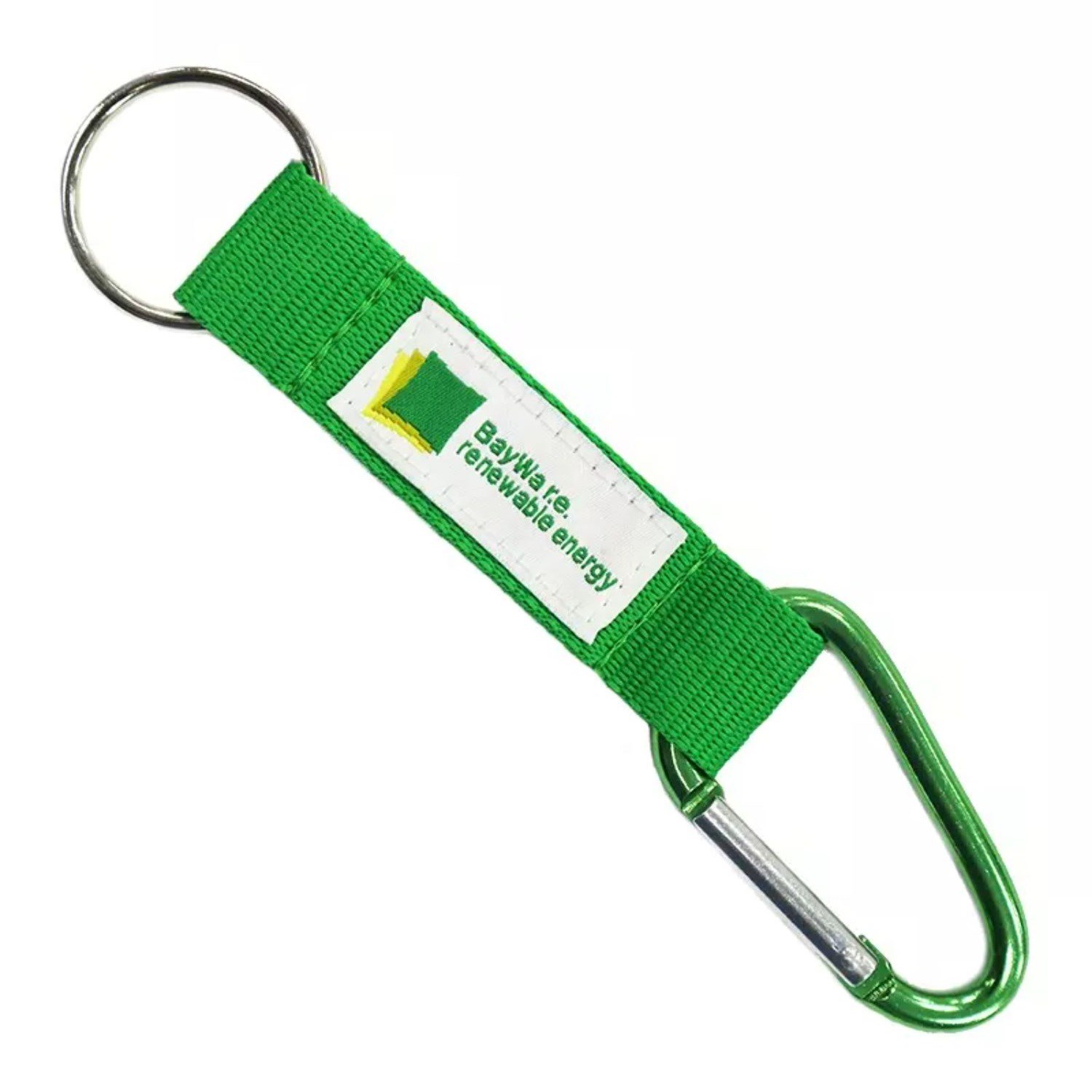 3/4" Pocket Carabiner Woven Tag Lanyards w/ Keyring 2