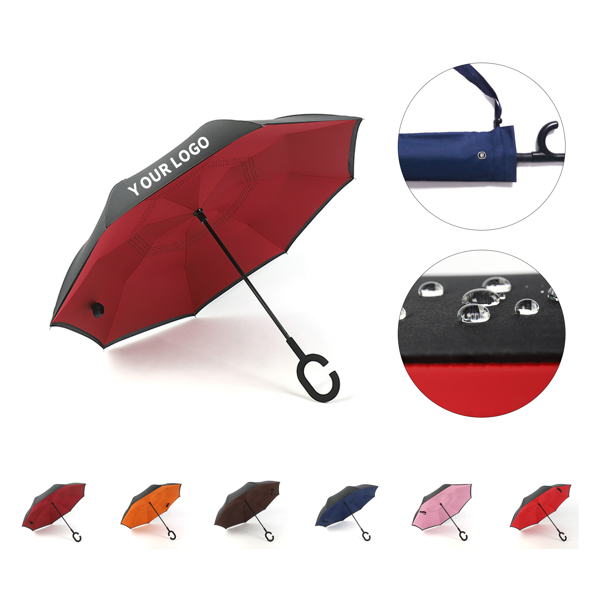 C Handle Reverse Folding Umbrella 2