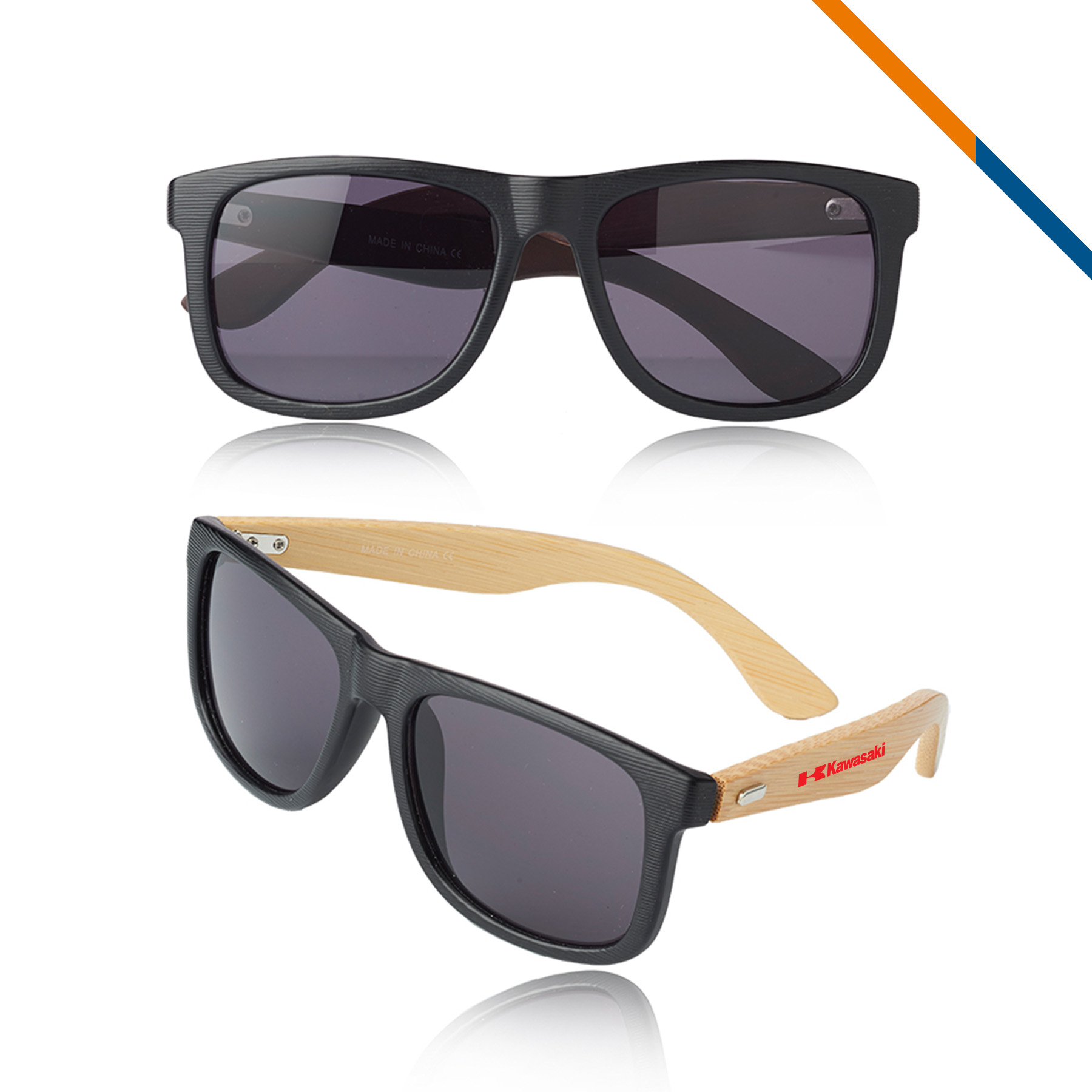 Powell Bamboo Inspired Temples Sunglasses 4