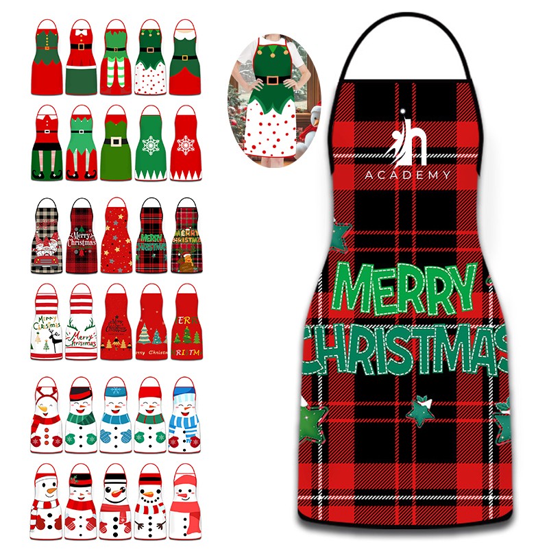Christmas Elf Cotton Fabric Apron One Size Fits All 1