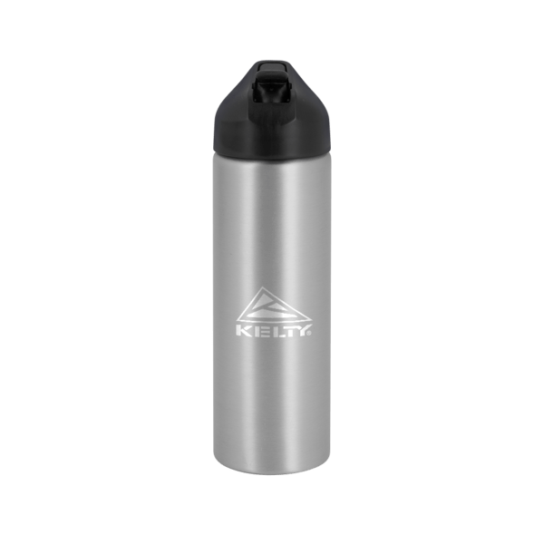EasyFlow Recycled Aluminum Bottle w Straw Lid, custom water bottle with logo imprint 29