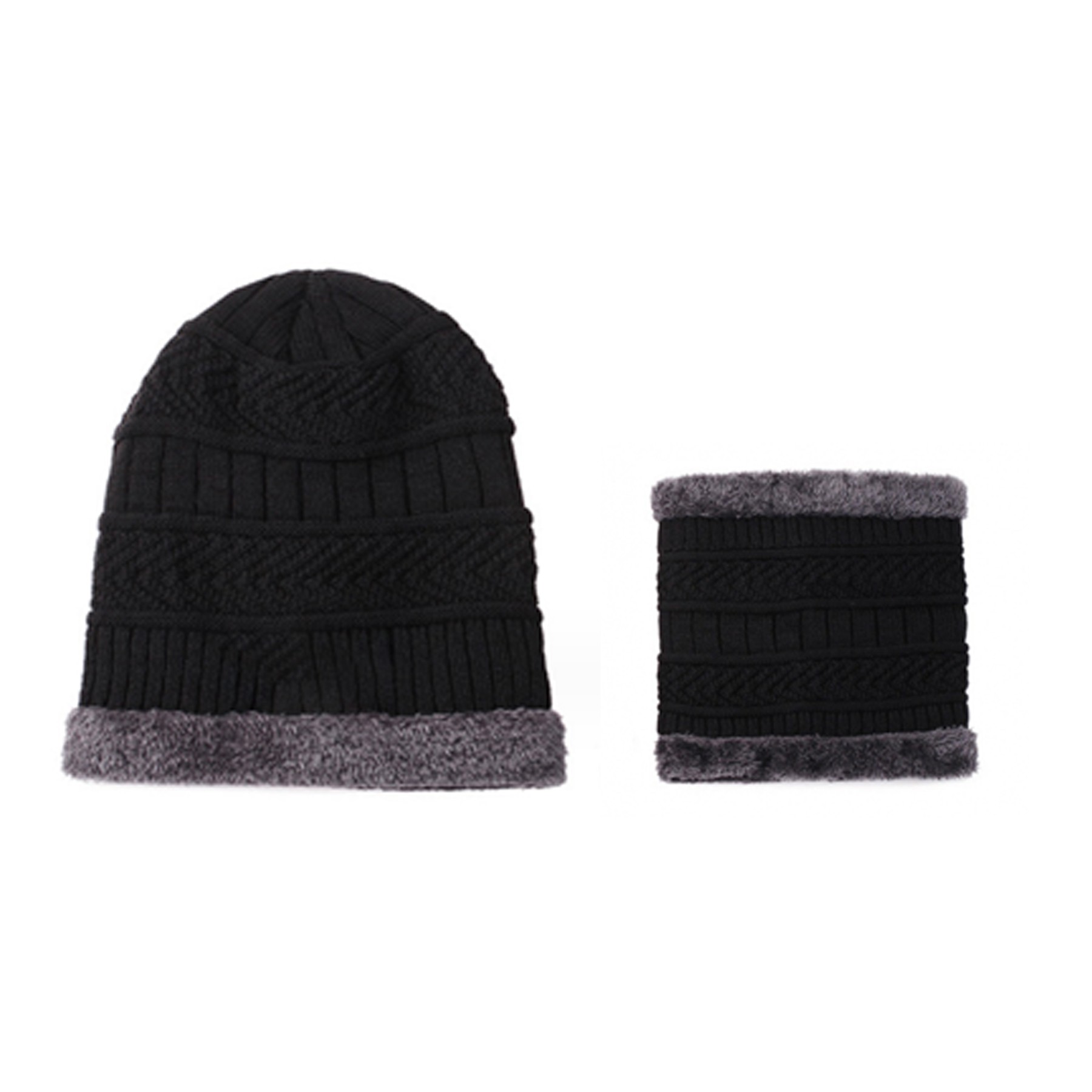Winter Beanie Hat Scarf Set 3