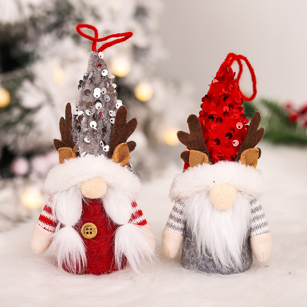 Christmas Rudolph Elf Doll Pendant with LED Lamp, promotional household item with logo imprint 5
