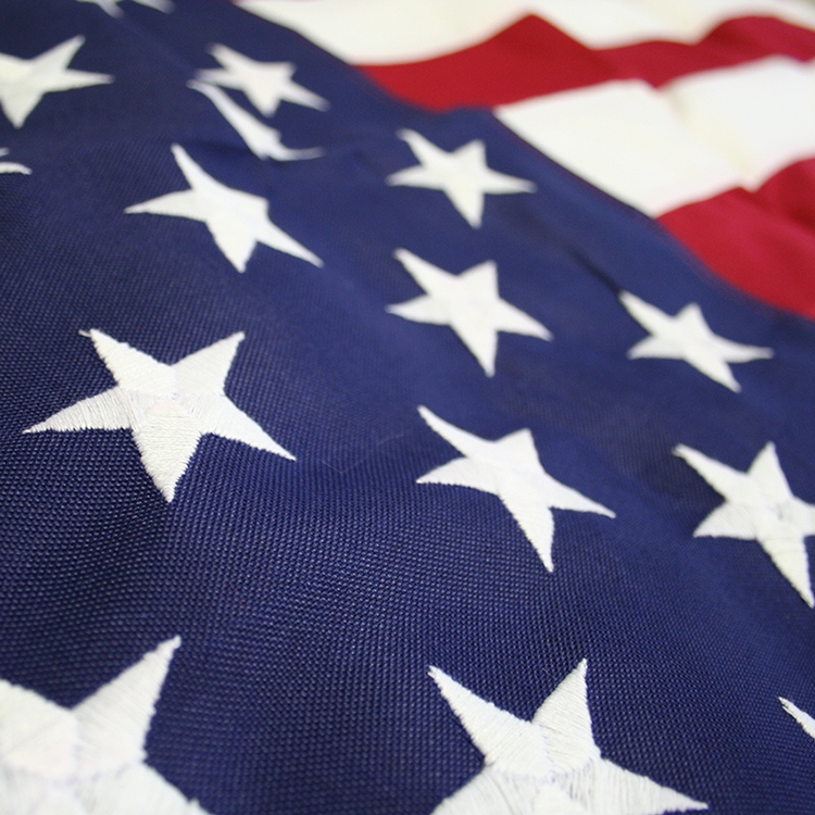 3' X 5' 2-ply Polyester U.S. Flag with Heading and Grommets 2