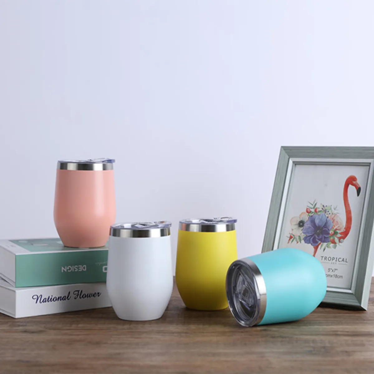 Bulk Egg Shaped Insulated Stainless Steel Vacuum Wine Cup 1