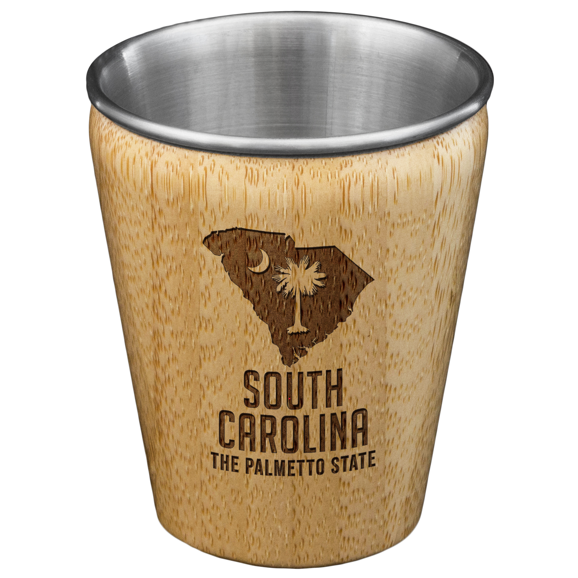 South Carolina State Bamboo and Stainless Steel Shot Glass
