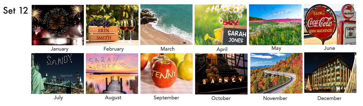 Personalized 12 Photo Tent Desk Calendar 4