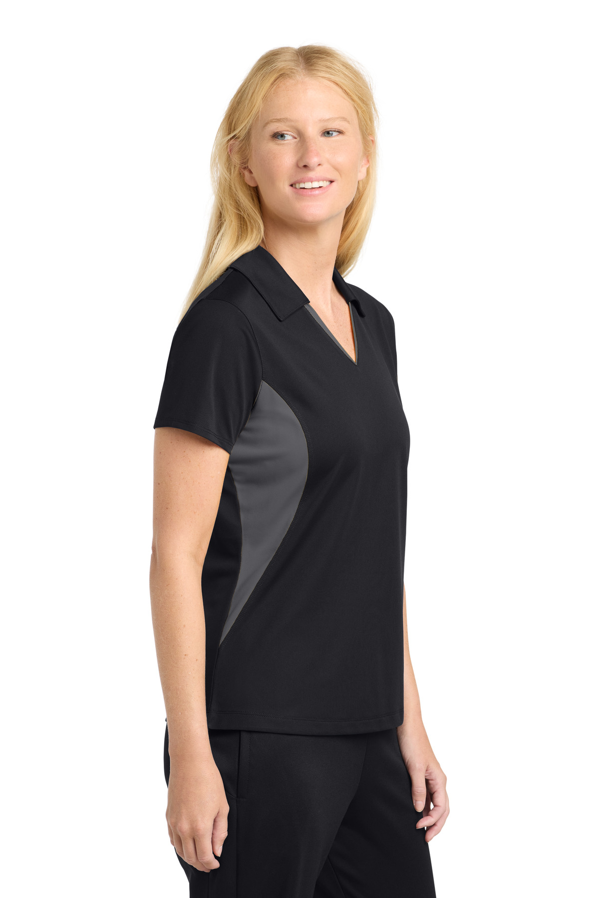 Sport-Tek Women's Side Blocked Micropique Sport-Wick Polo. LST655 19