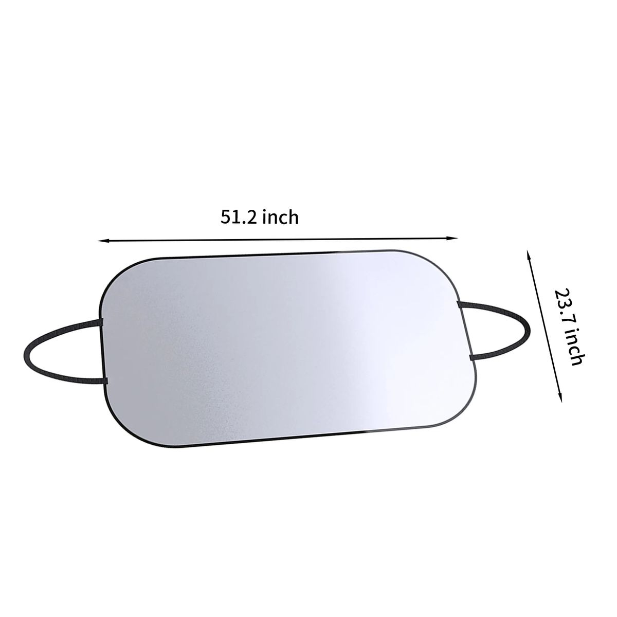 Silver Fabric Car Sunshade for Windshield 2
