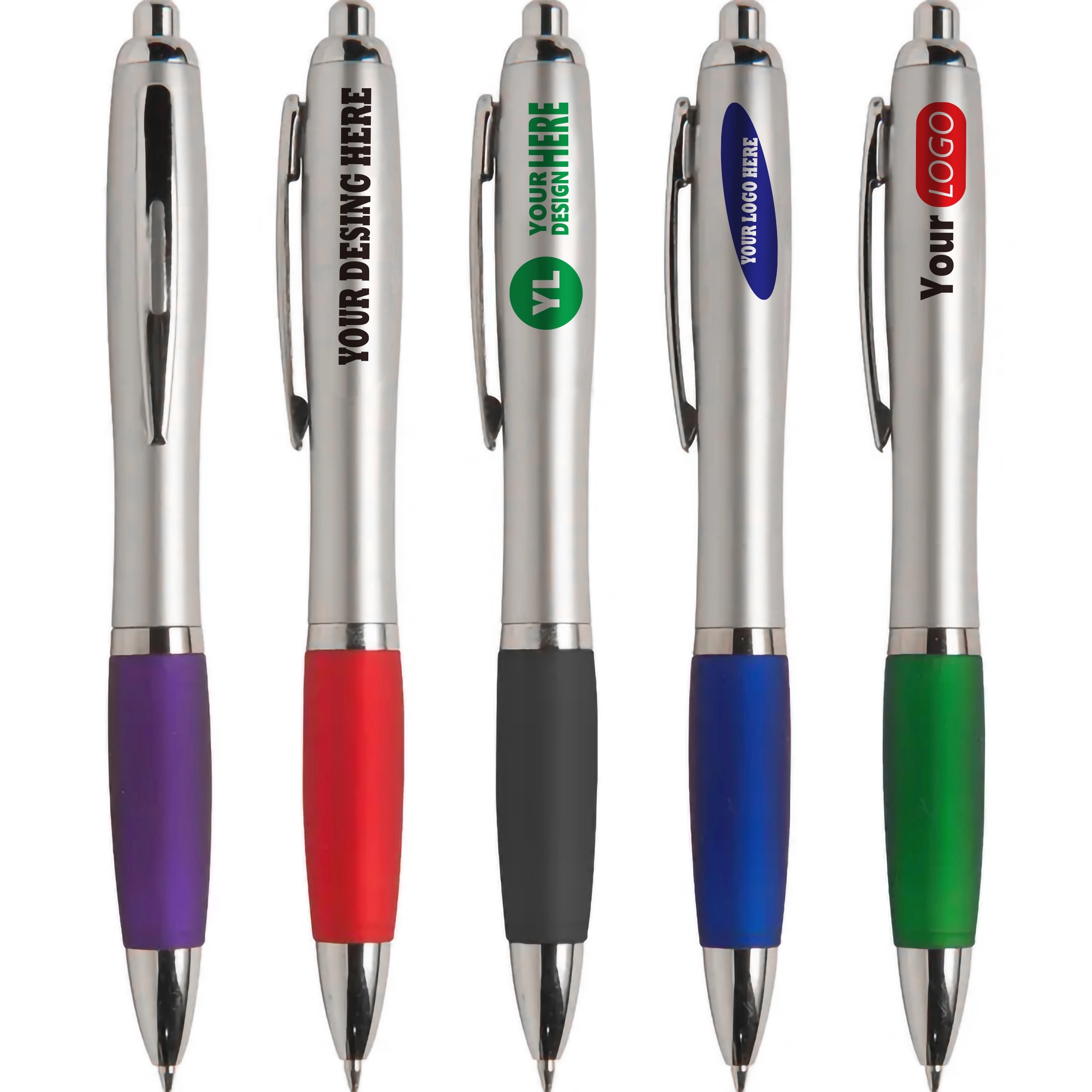 Colored Grip Ballpoint Pen 2