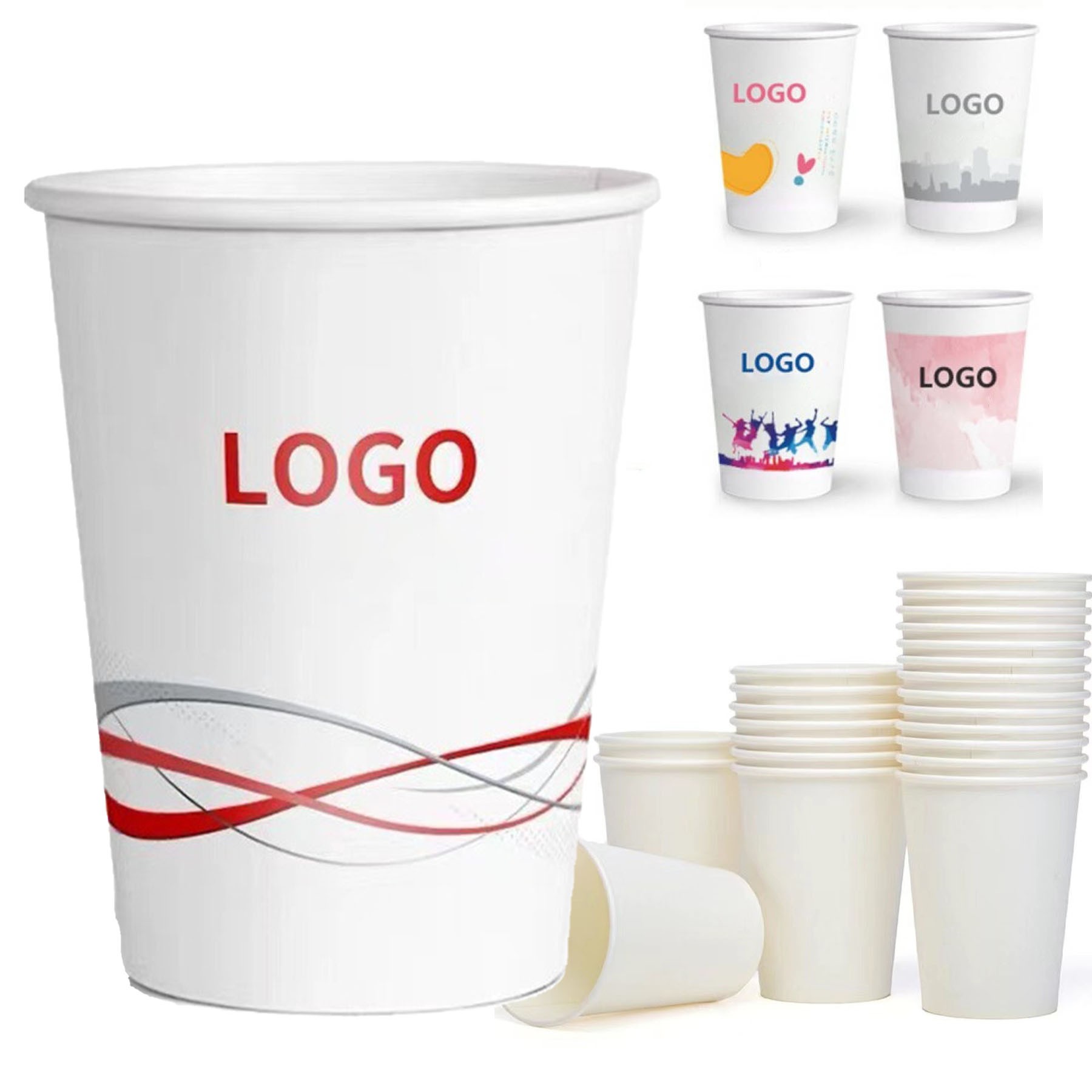 Customized 7/9 Oz Paper Coffee Cups