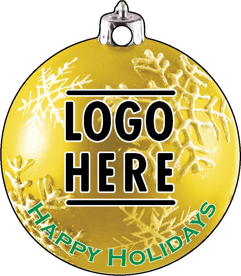 1/4" Recycled Wood Ornaments-Bulb 3 - Snowflake2 - Yellow