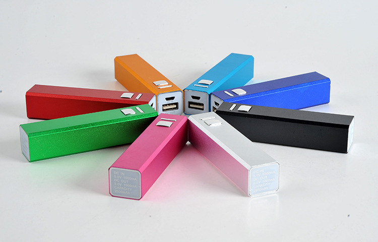 Portable Rectangular Lipstick Power Bank 2600 mAh 2