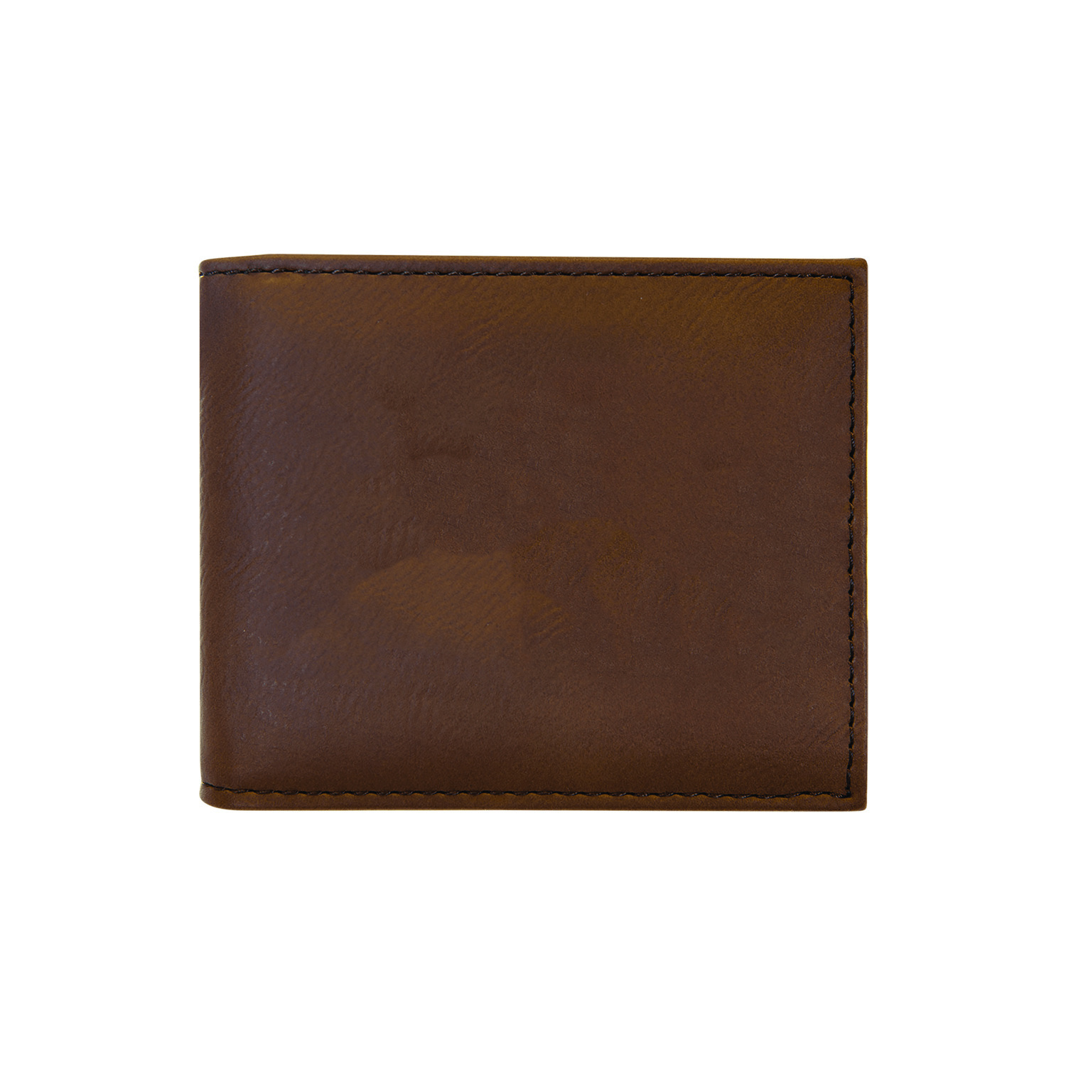 Dark Brown Leatherette Bi-Fold Wallet w/ Flip ID Display 4