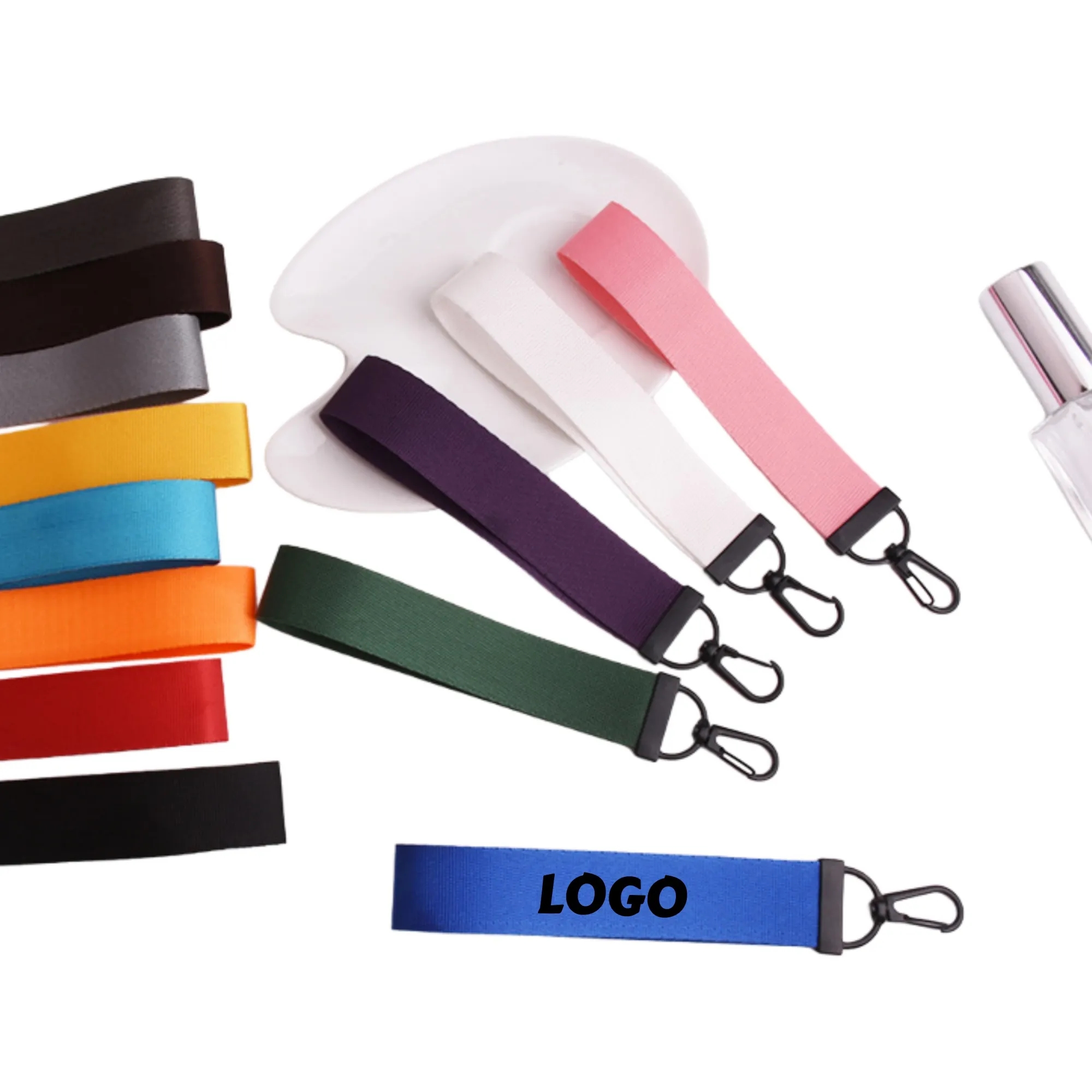 Solid Color Webbing Keychain Fashion Accessory