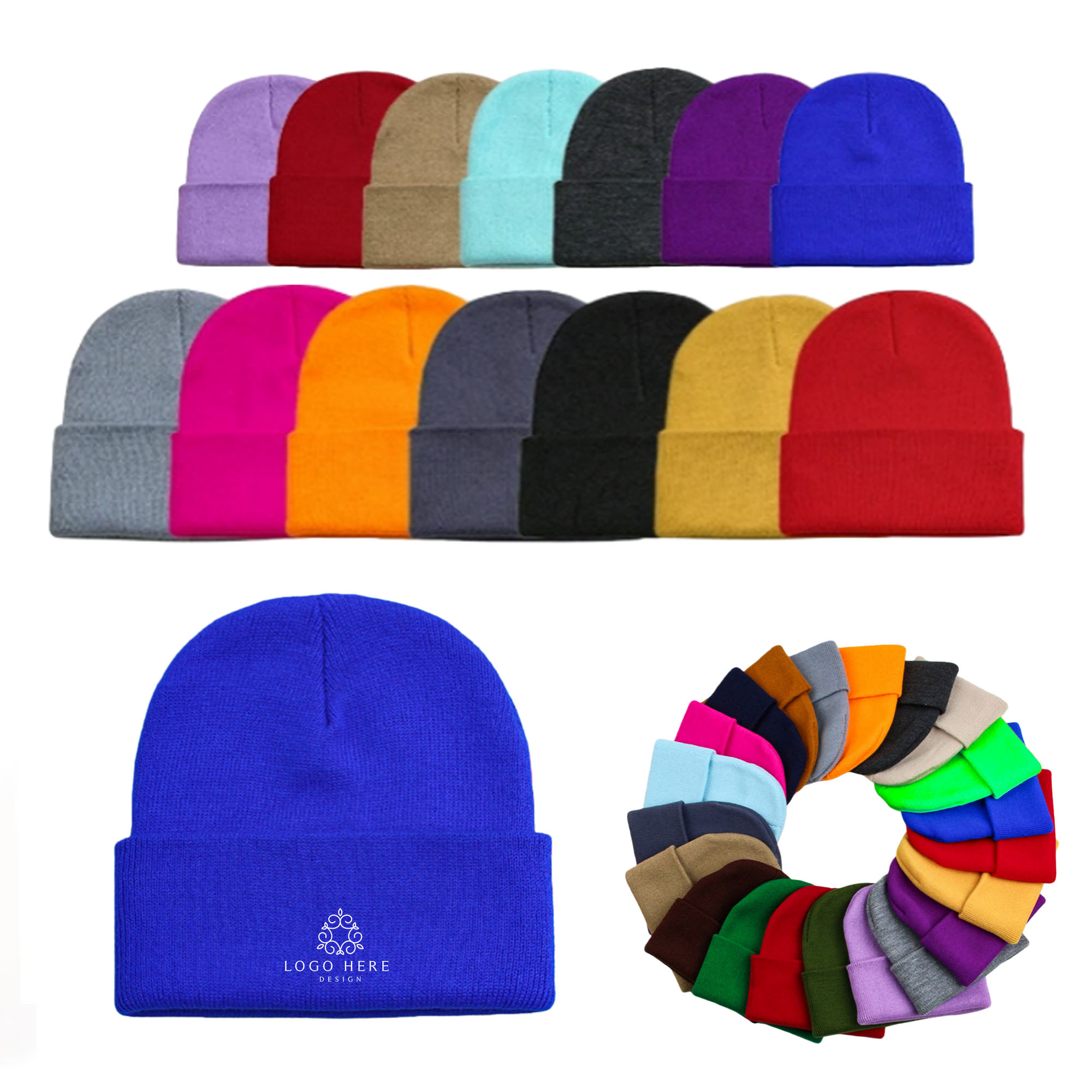 Warm Unisex Knit Beanie for Adults 1