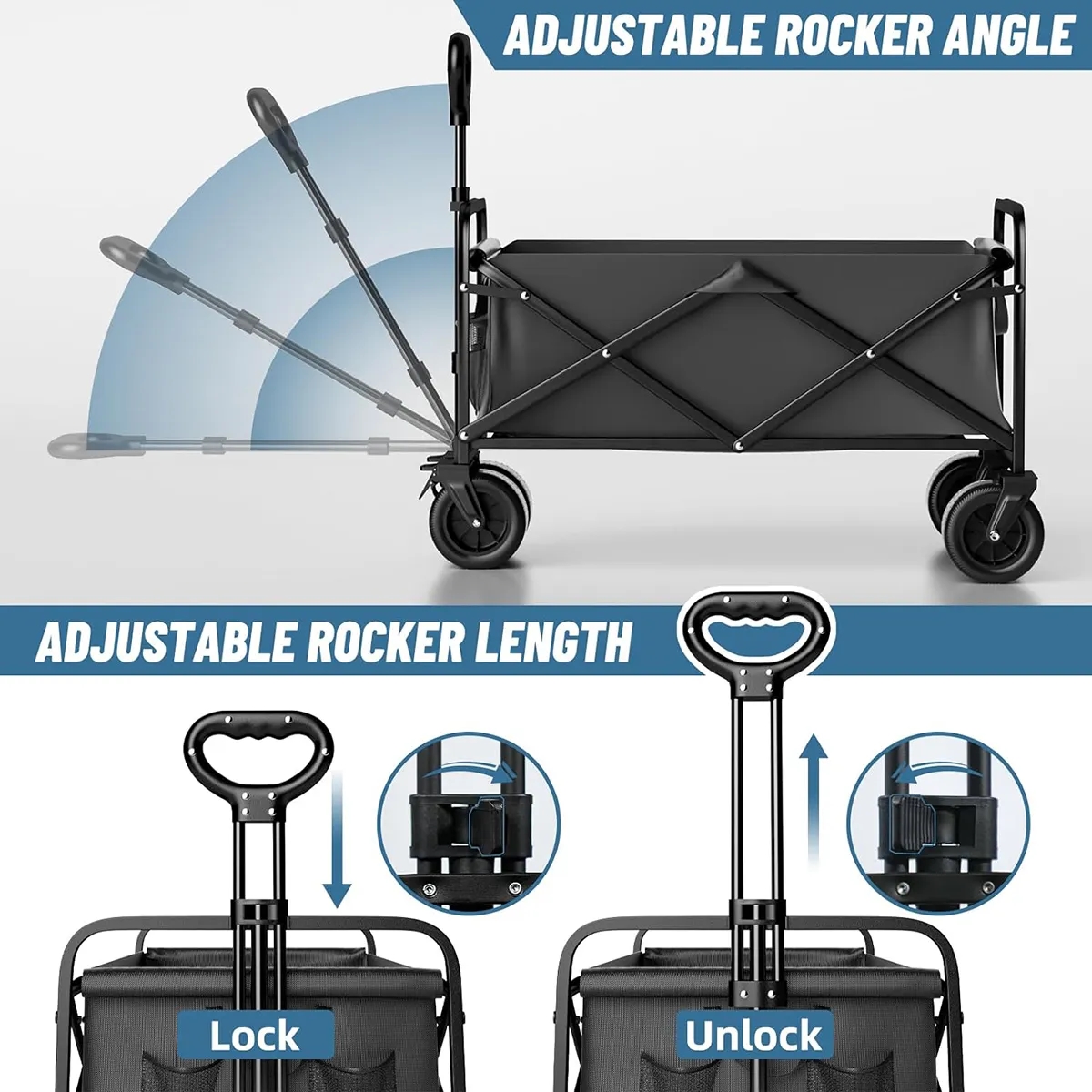 Collapsible Foldable camping beach Wagon 3