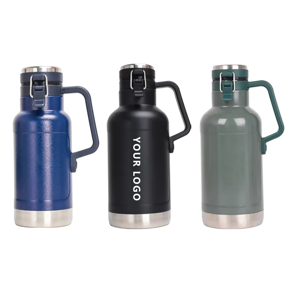 Double Wall Insulated Vacuum Flask With Handle 2