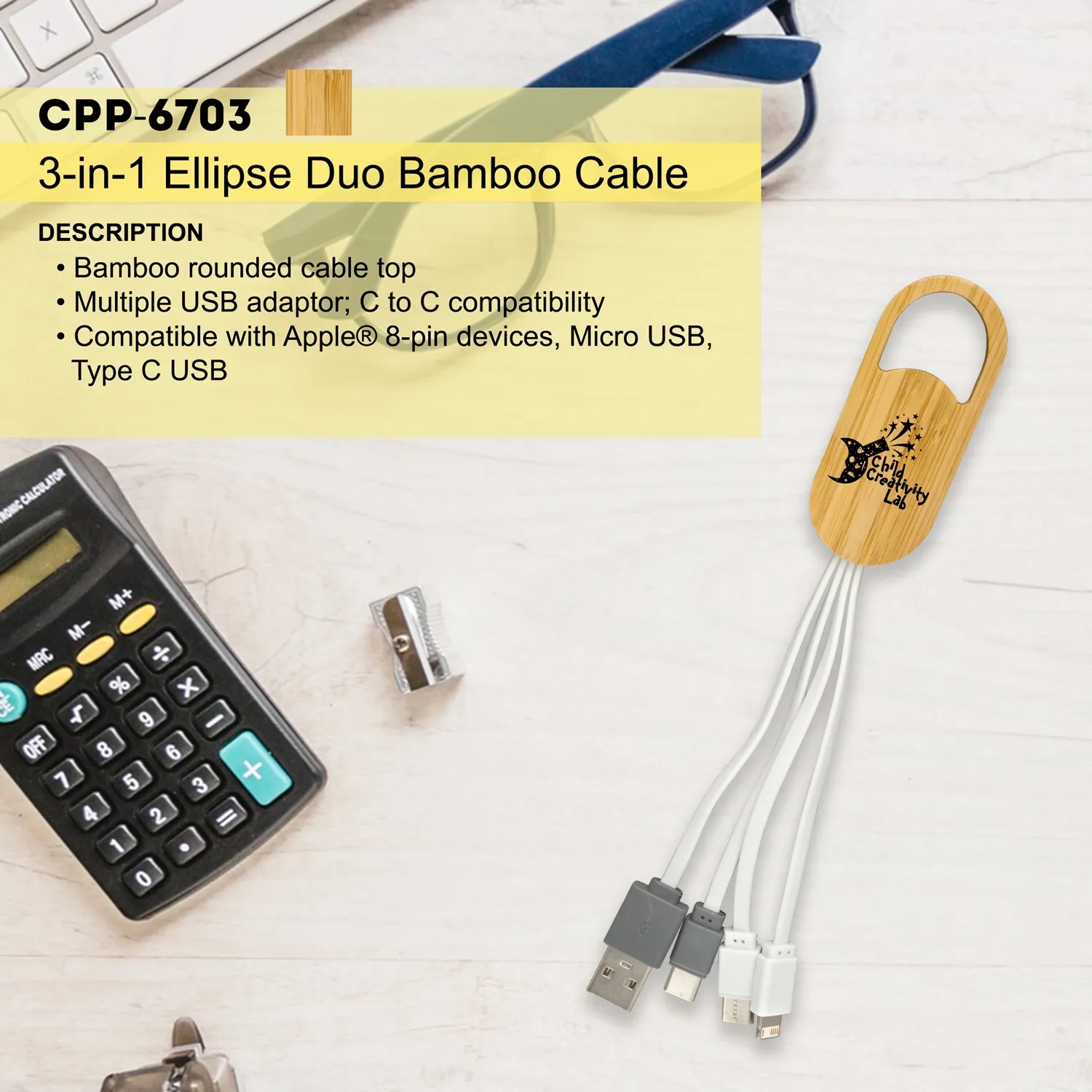 3 IN 1 ELLIPSE DUO BAMBOO CABLE 5