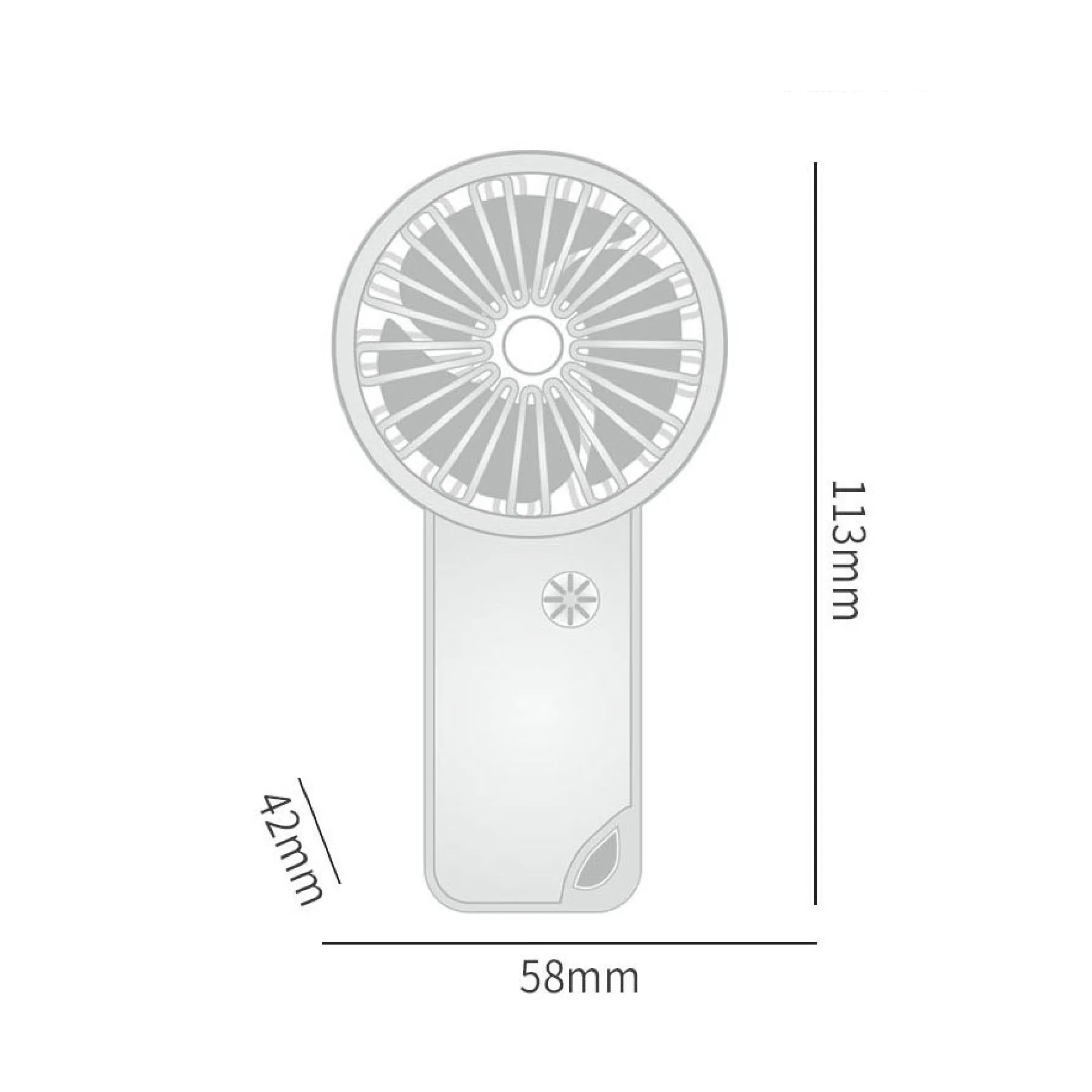 Portable Mini Handheld Fan W/Carabiner 4