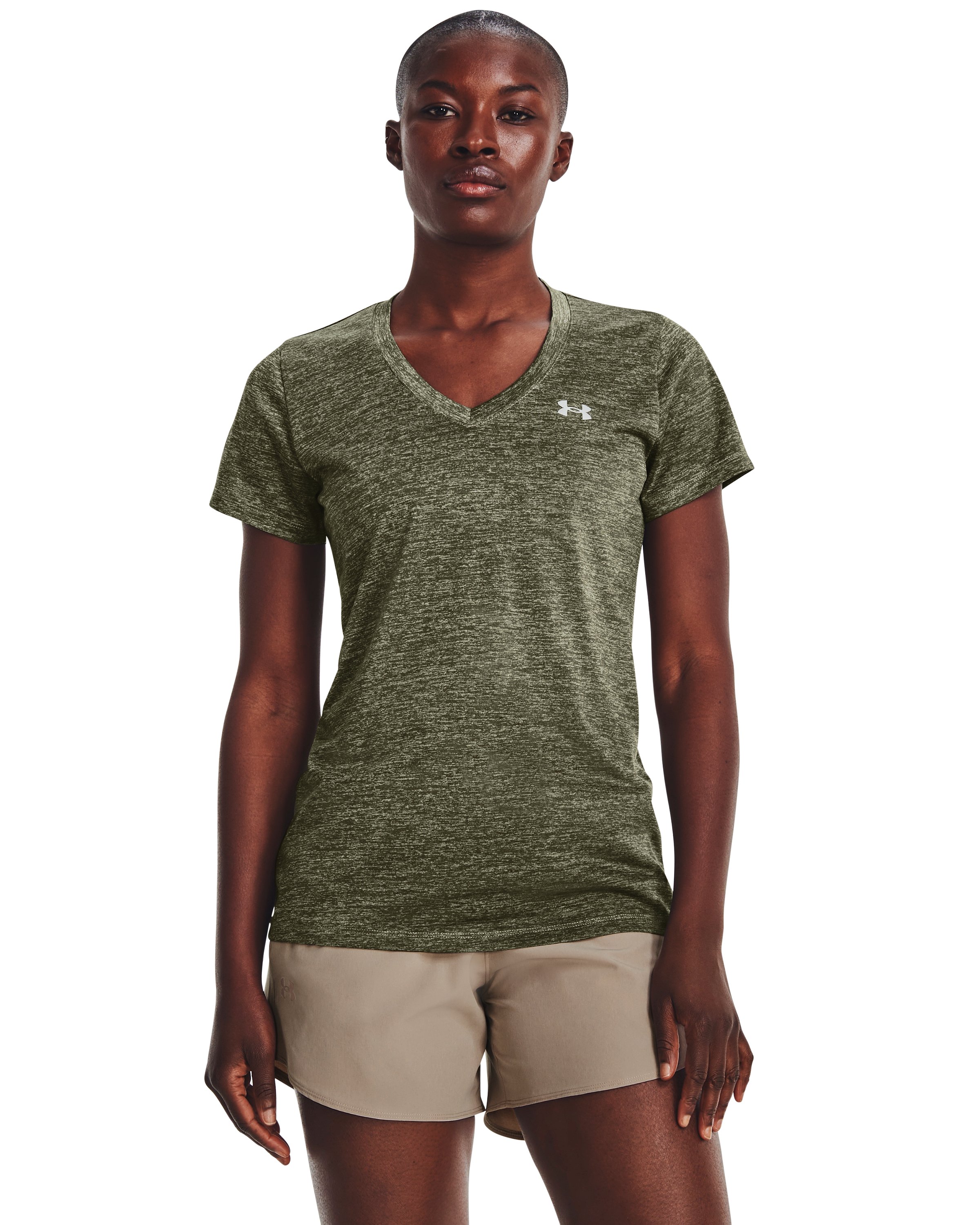 UA Tech Twist Women's V-Neck Short Sleeve 7