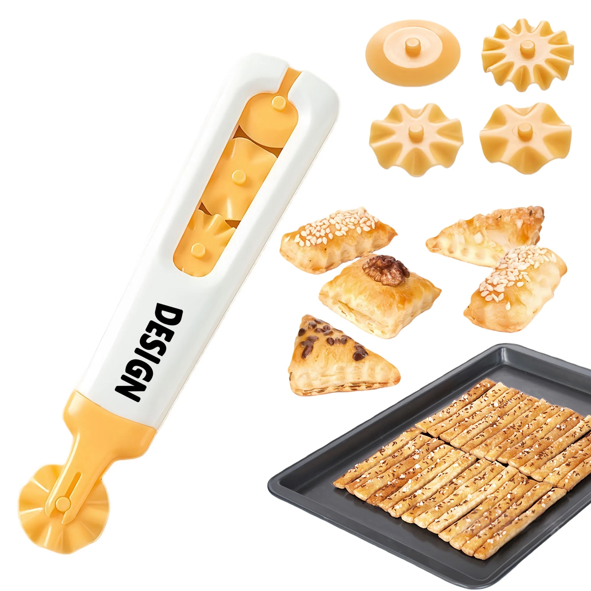 Popular4 In 1 Flower Rolling Cutter For Baking