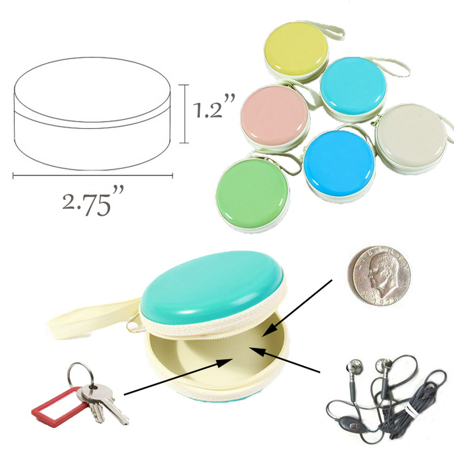 Tinplate Mini Round Coin Purse 2