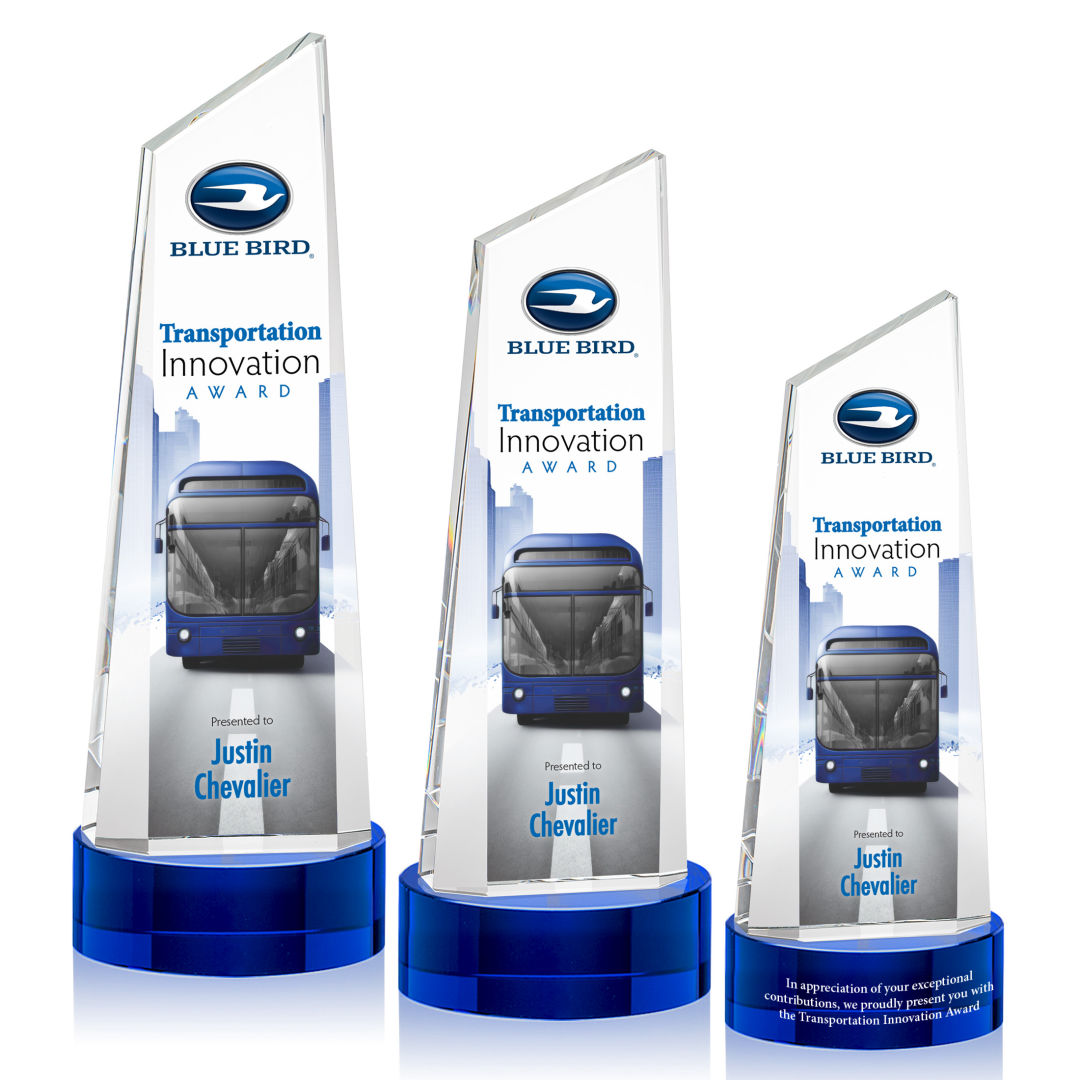 Belmont Tower VividPrint™ Award on Stanrich - Blue