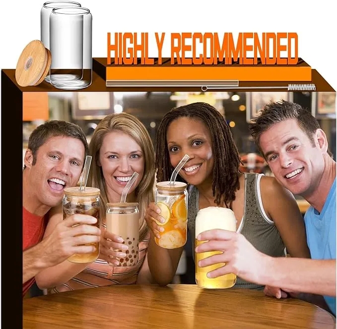 Glass Tumbler with Straw 2