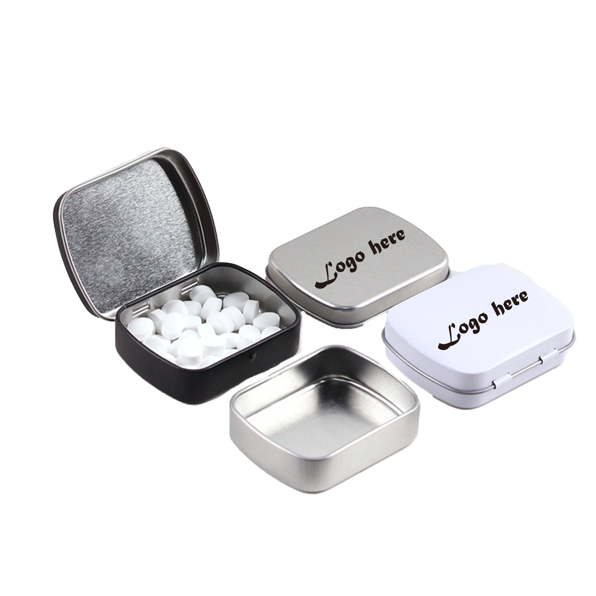 Metal Rectangular Hinged Tin 1