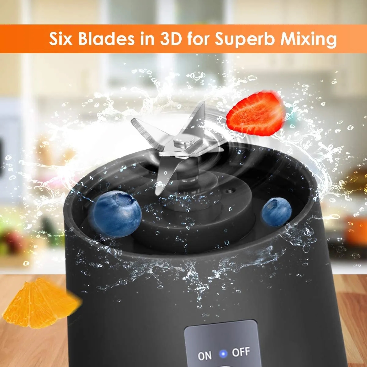 Portable Blender with Six Blades 1