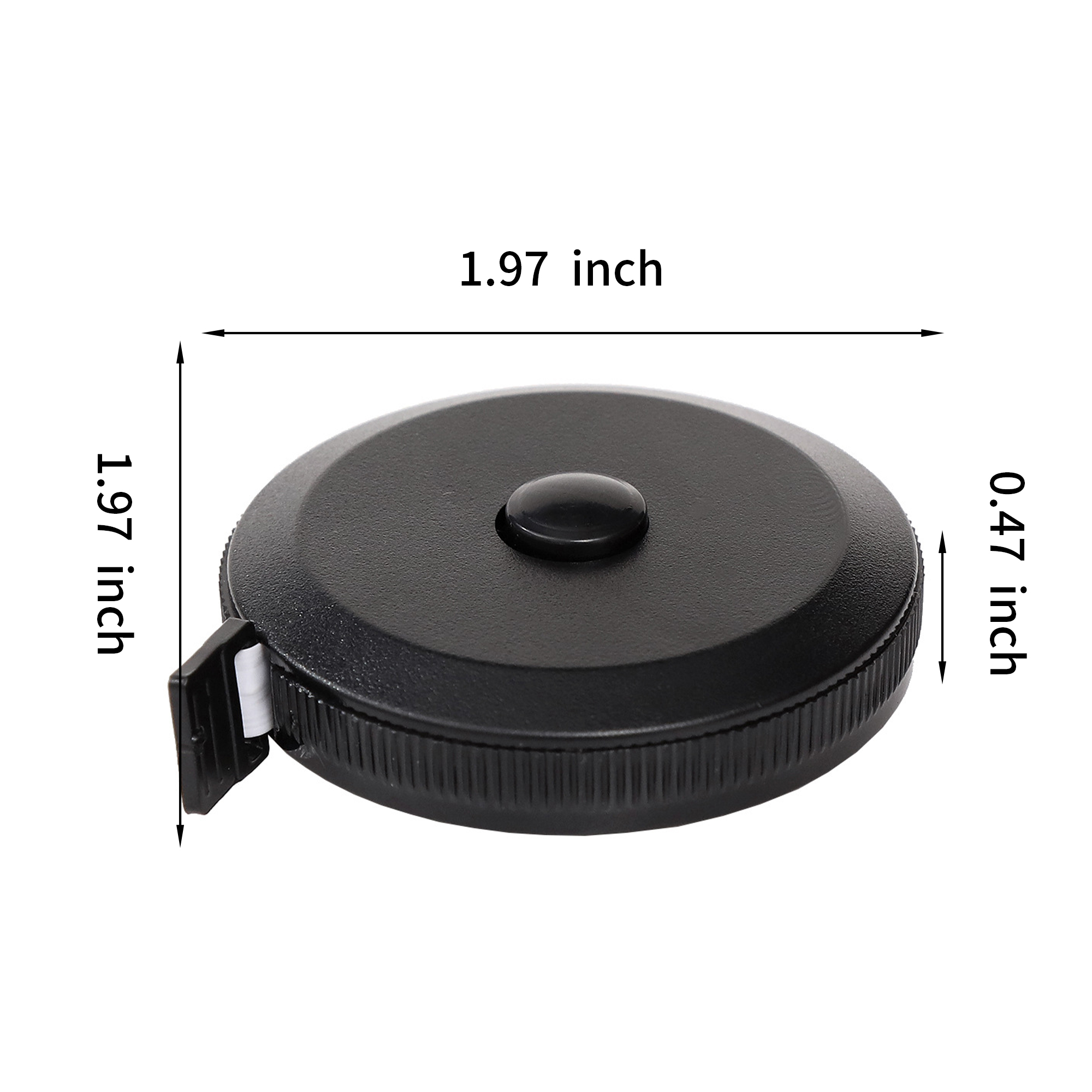 Round Soft Tape Measure With Retractable Button 60" 3