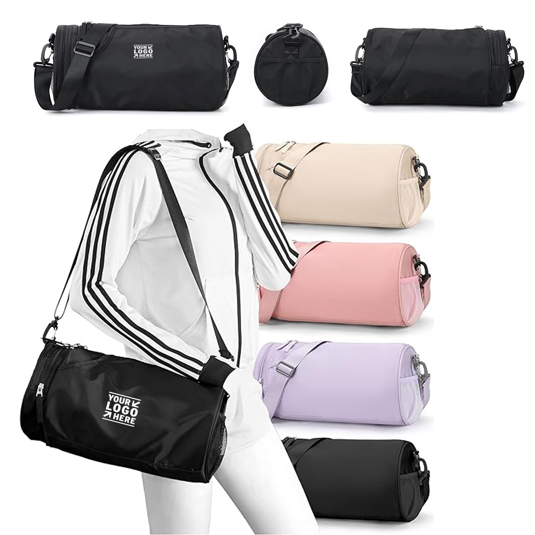 Men Women Water-resistant Travel Duffel Sport Small Gym Workout Bag With Shoes 2