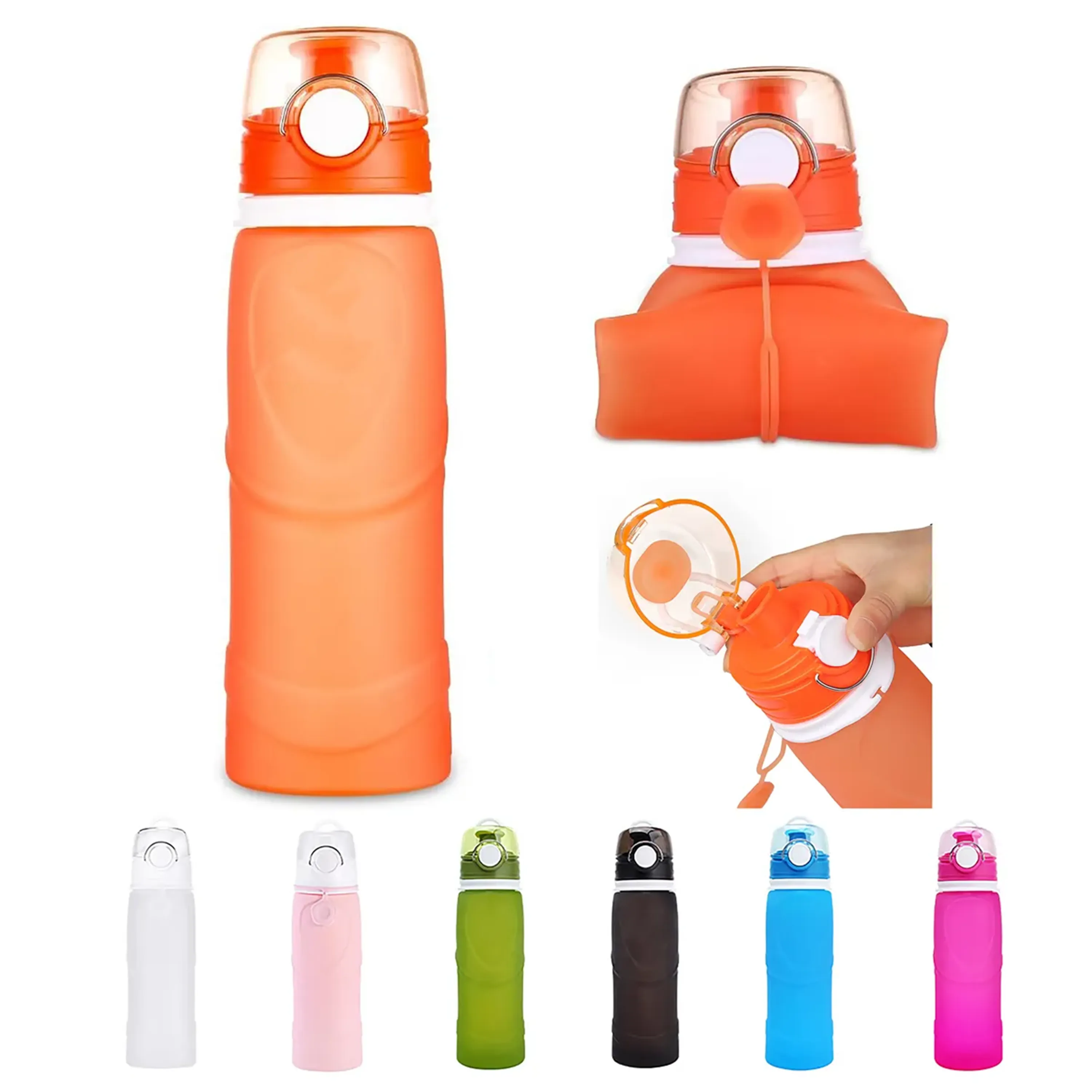 26 Oz Leak Proof Foldable Silicone Sports Water Bottles 1