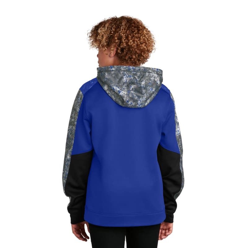 Sport-Tek Youth Sport-Wick Mineral Freeze Fleece Colorblock Hooded Pullover. 19