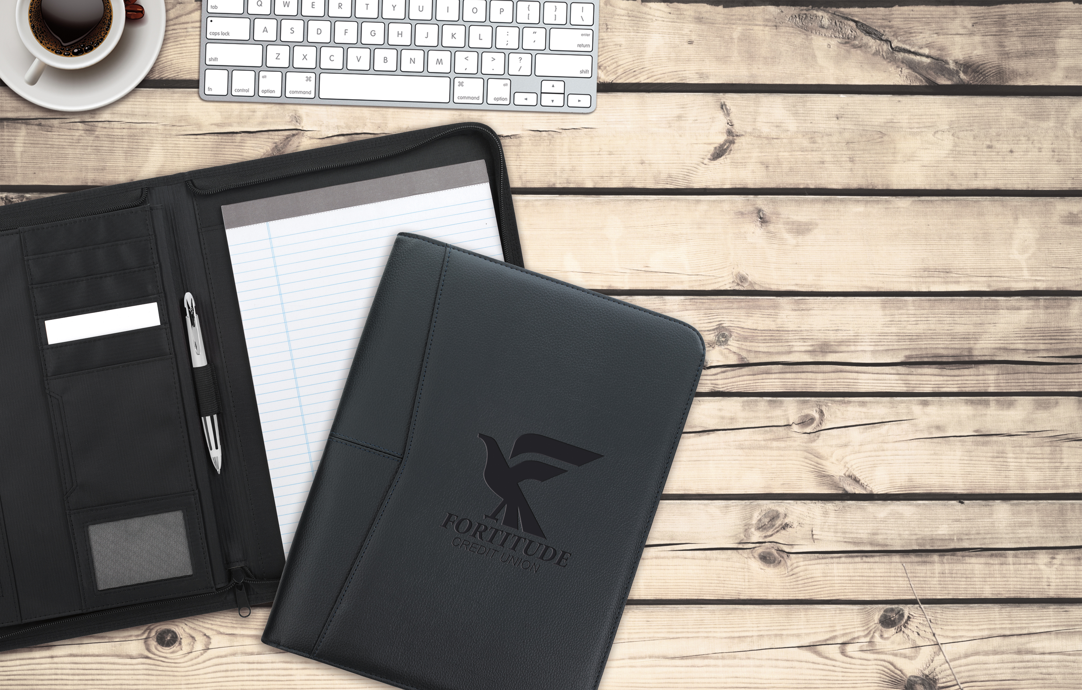 Arrow Zippered Padfolio 8