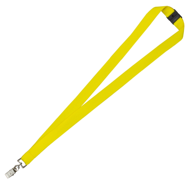 "OWEN" 3/4" Blank Lanyard with Breakaway Safety Release Attachment - Bulldog Clip 10