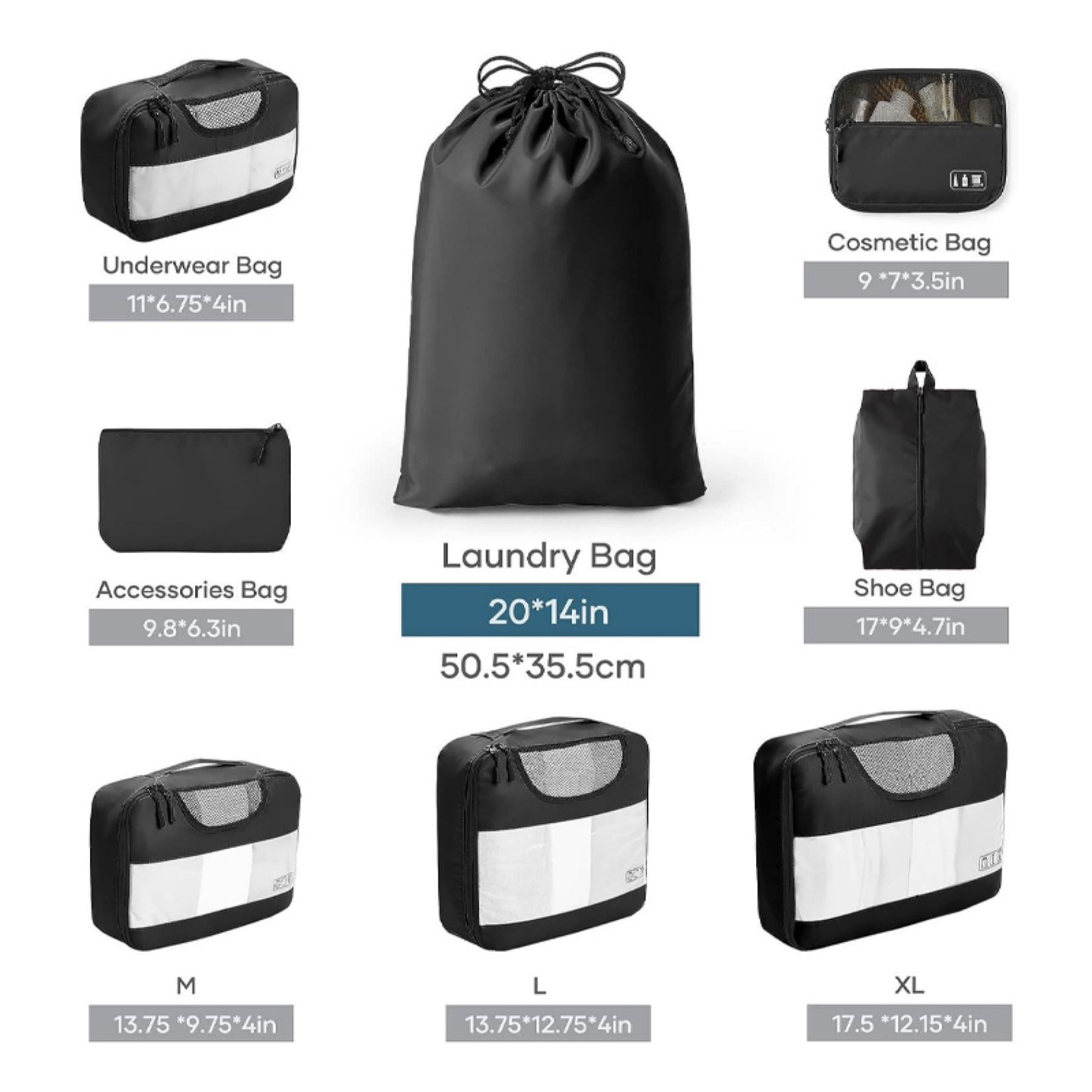 6 Set Packing Cubes for Travel 6