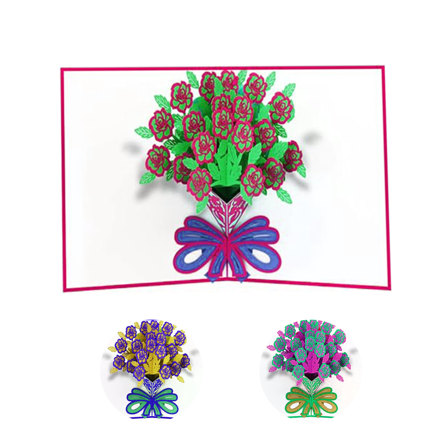 3D Pop-Up Flower Card for Teacher's Day, Birthday Gift 3