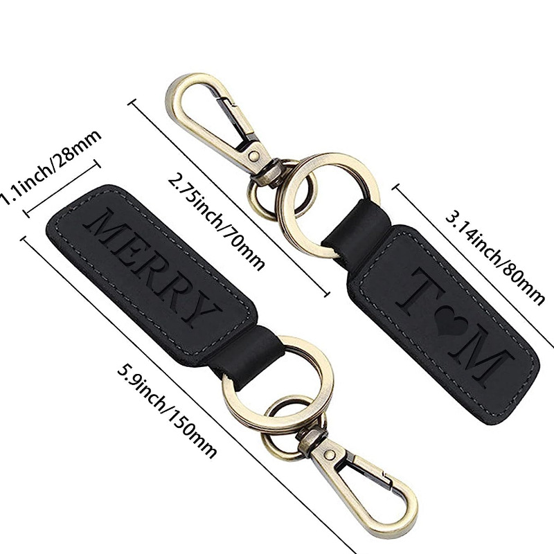 Personalized Leather Keychain 2