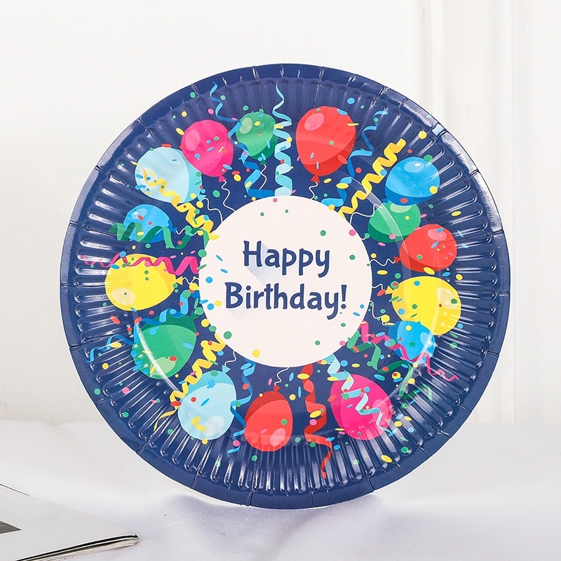 Custom 7" Disposable Party Picnic Salad Dessert Paper Plate 5