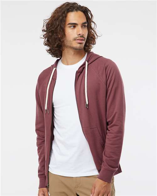 Unisex Icon Lightweight Loopback Terry Full-Zip Hooded Sweatshirt - SS1000Z 22