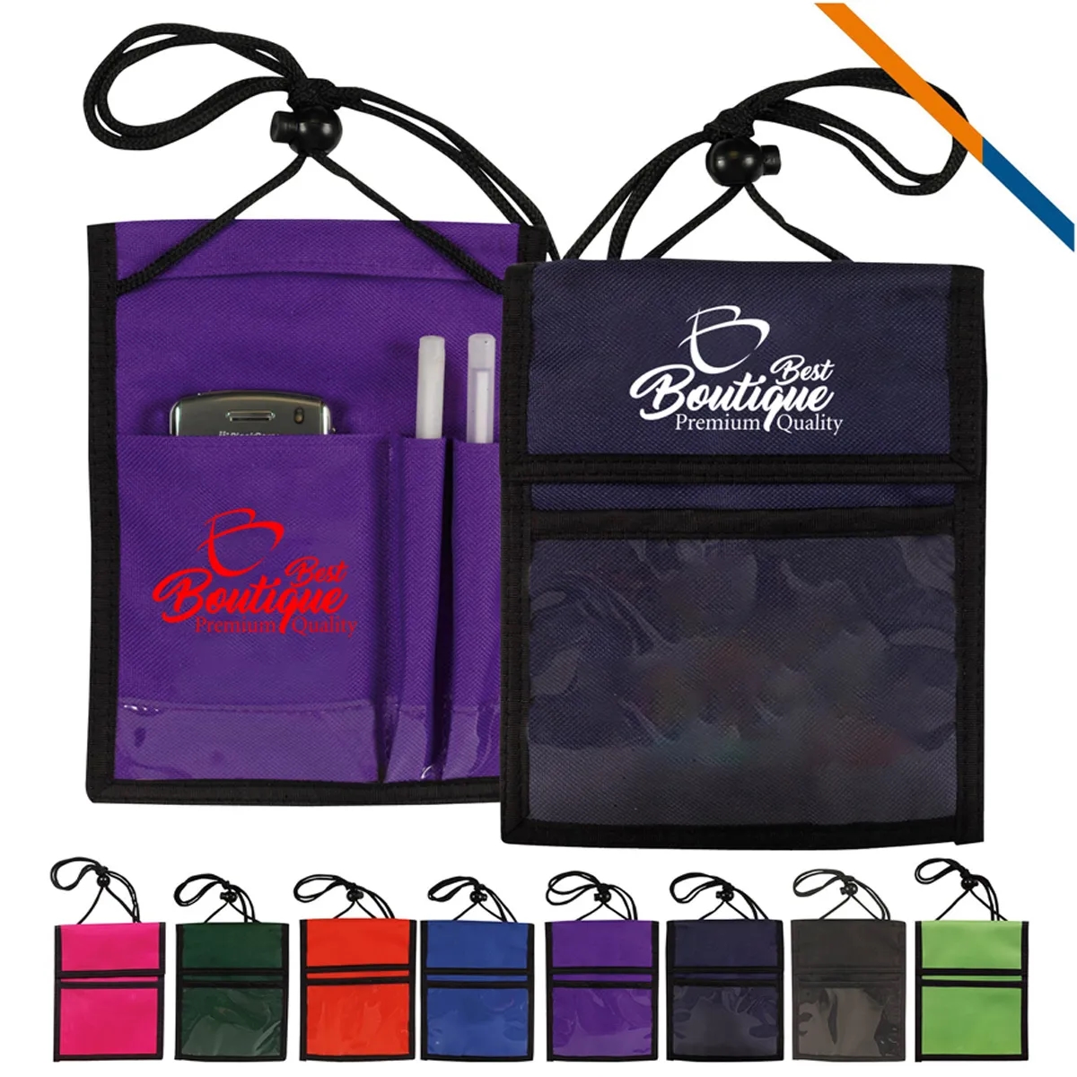 Polyester Lanyard Protector Exhibition Passport Card Holder 12