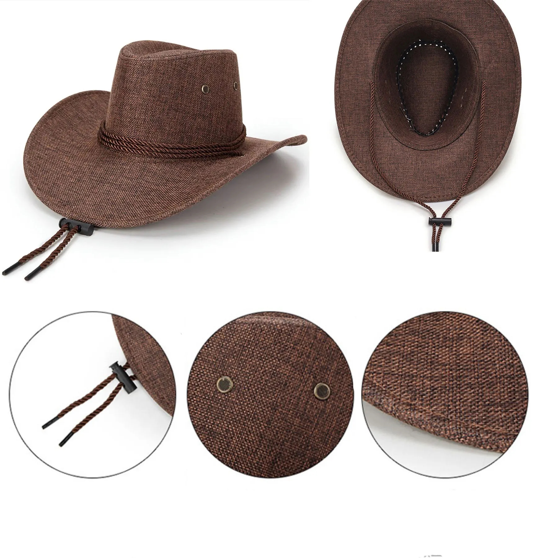 Summer Linen Style Cowboy Hat 8