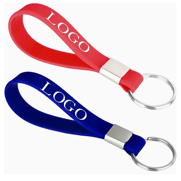 Custom Silicone Bracelet Strap Keychain 4