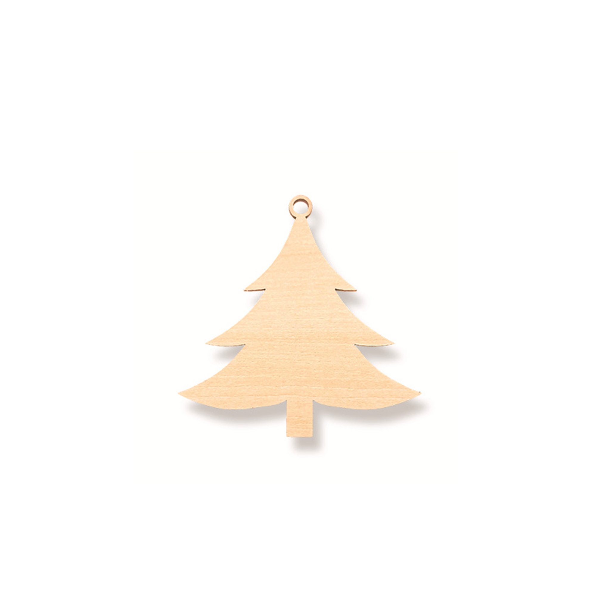 Natural Wood Christmas Tree Pendant 68