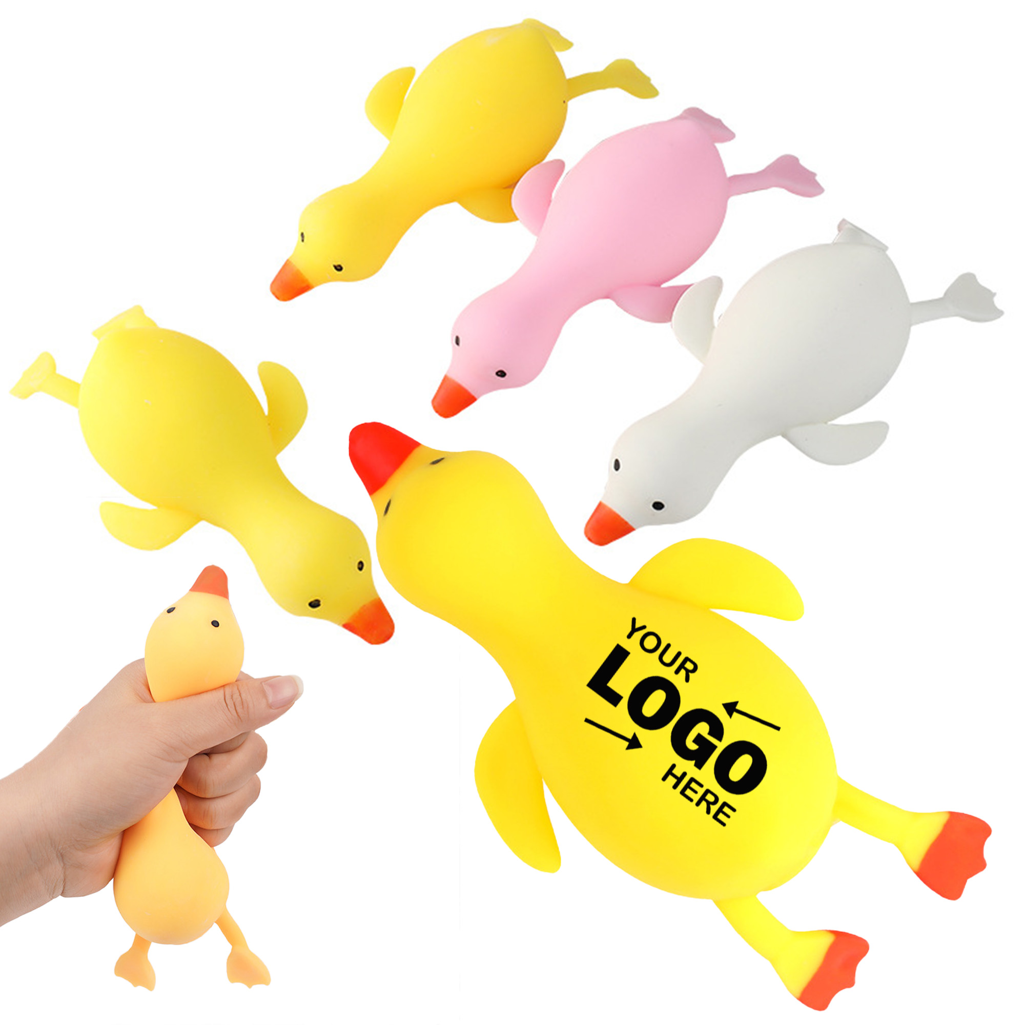 Colorful TPR Duck Squishy Stress Relief Fidget Toy 2