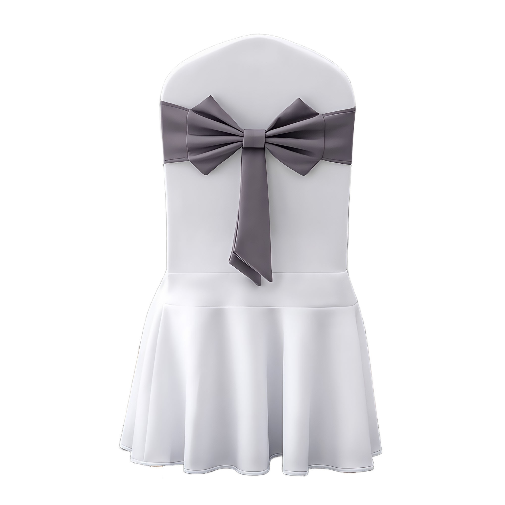 Elastic No-Tie Bow Chair Back Sash for Banquet Wedding Decoration 3