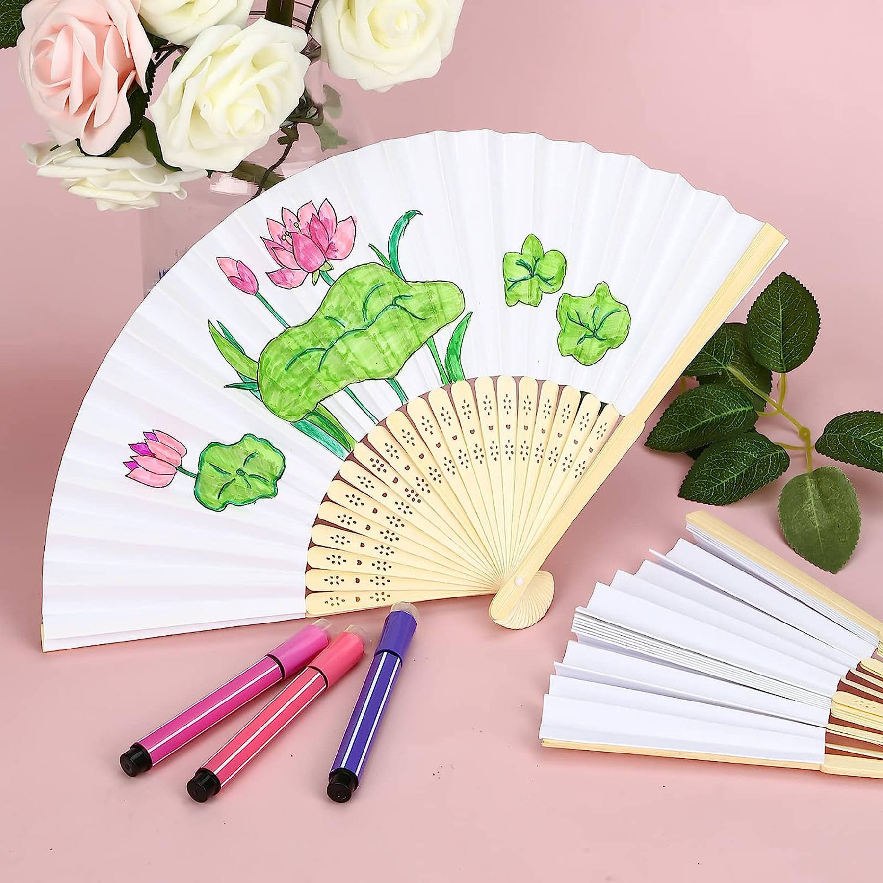 Foldable Bamboo Fans 3